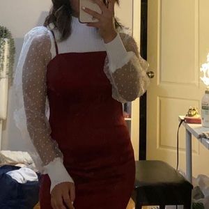 Sheer Long sleeve casual blouse